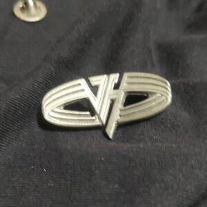 Vintage 1991 Artist Signed Pewter Silver Van Halen 1/1 Hat, Backpack Lapel Pin